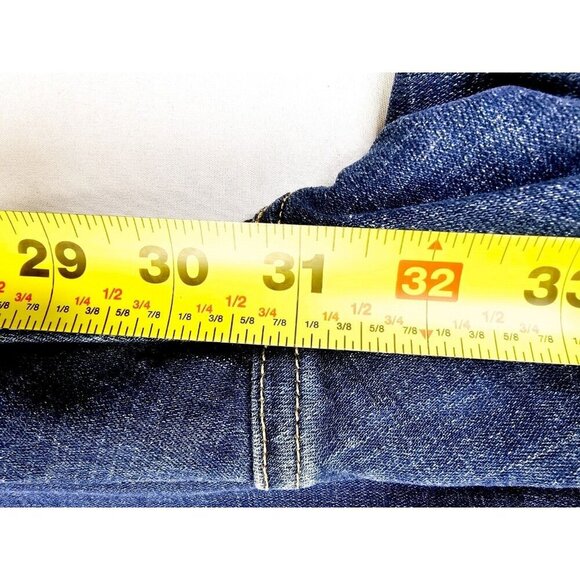 Levis Size 20W Womens Classic Straight 31" Inseam Blue Denim 5 Pocket Logo Jeans - Picture 8 of 14
